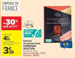 Carrefour Market Carrefour - emincés de saumon fumé offre