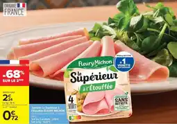 Carrefour Market Fleury michon - jambon le supérieur offre