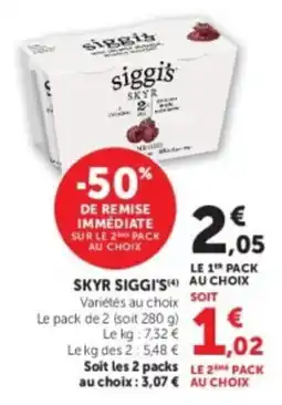 U Express Skyr siggi's offre