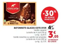 U Express Batonnets glaces cote d'or offre