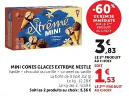 U Express Mini cones glaces extreme nestle offre