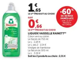 U Express Liquide vaisselle rainett offre
