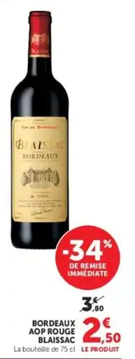 U Express Bordeaux aop rouge blaissac offre