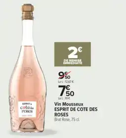 Carrefour Contact Vin mousseux esprit de cote des roses offre