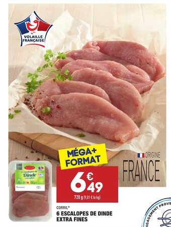 ALDI 6 Escalopes de dinde extra fines offre