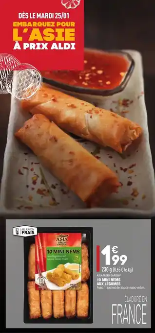 ALDI 10 Mini nems aux légumes offre