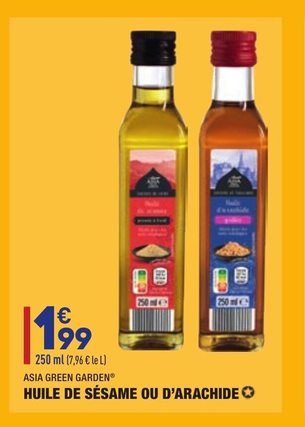 Promo Huile de sésame ou d'arachide chez ALDI