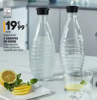 2 Carafes en verre