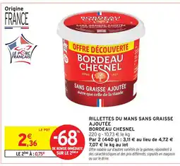 Intermarché Bordeau chesnel rillettes du mans sans graisse ajoutée offre