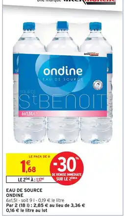 Intermarché Express Ondine eau de source st benoit offre