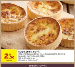 Intermarché Quiche lorraine offre