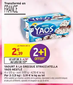 Intermarché Yaos nestlé yaourt à la grecque stracciatella offre