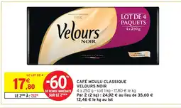 Intermarché Velours noir café moulu classique offre