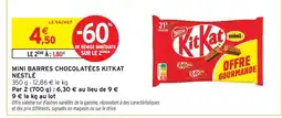 Intermarché Nestlé mini barres chocolatées kitkat offre