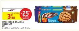 Intermarché Lu maxi cookie granola chocolat offre