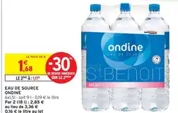 Intermarché Ondine eau de source offre