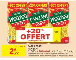 Intermarché Panzani pâtes torti offre