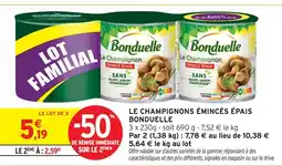 Intermarché Bonduelle le champignons émincés épais offre