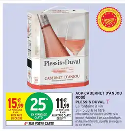 Intermarché Plessis-duval aop cabernet d'anjou rosé offre