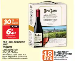Netto Vieux papes vin de france merlot syrah rouge offre
