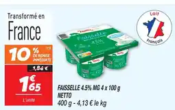 Netto Netto faisselle 4.5% mg offre