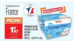 Netto Netto fromage blanc nature 3.2% mg 8x100g offre