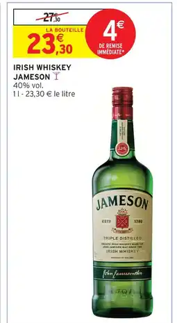 Intermarché Jameson irish whiskey offre