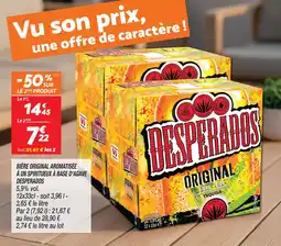 Netto Desperados bière original aromatisée à un spiritueux à base d'agave offre