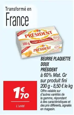 Netto Président beurre plaquette doux offre