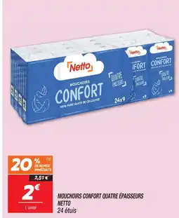 Netto Netto mouchoirs confort quatre épaisseurs offre
