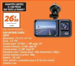 Netto Vortex dash cam double caméra offre