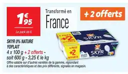 Netto Yoplait skyr 0% nature offre