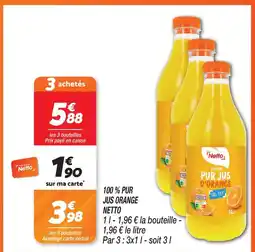 Netto Netto 100% pur jus d'orange offre
