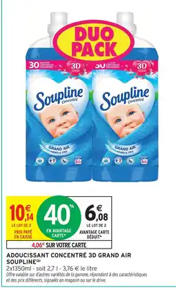 Intermarché Soupline adoucissant concentré 3d grand air offre