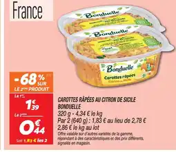 Netto Bonduelle carottes râpées au citron de sicile offre