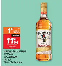 Netto Captain morgan spiritueux à base de rhum spiced gold offre