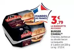 Bi1 Charal - la barquette au choix burger offre