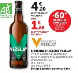 Bi1 Vezelay - biere bio brasserie offre