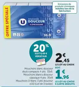 Bi1 U - mouchoirs blanc douceur offre