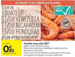 Carrefour Market Avril - crevette rose cuite asc offre