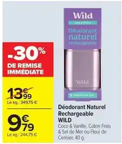Carrefour Market Déodorant naturel rechargeable offre
