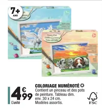ALDI Coloriage numéroté offre