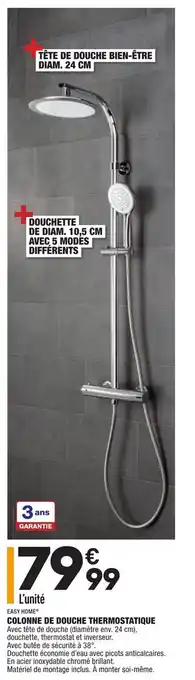 ALDI Colonne de douche thermostatique offre