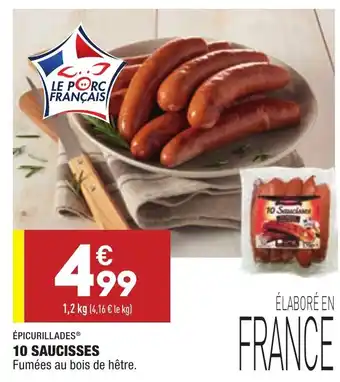 ALDI 10 Saucisses offre