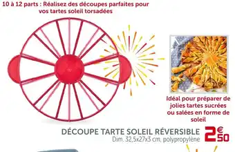 Gifi Découpe Tarte Soleil Réversible offre