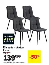 Conforama Lot de 4 chaises offre