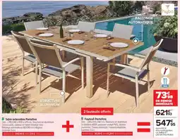 Carrefour Drive Table extensible portofino + fauteuil portofino offre