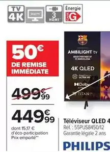 Carrefour Drive Philips - téléviseur qled 4 offre