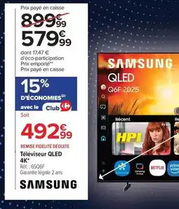 Carrefour Drive Samsung - téléviseur qled 4k offre