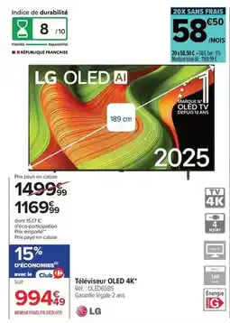 Carrefour Drive Lg - téléviseur oled 4k offre